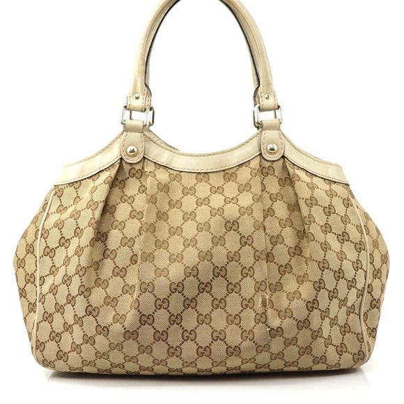 Auth Gucci Sukey Gg Pattern Handbag #3067G14 - Picture 3 of 7